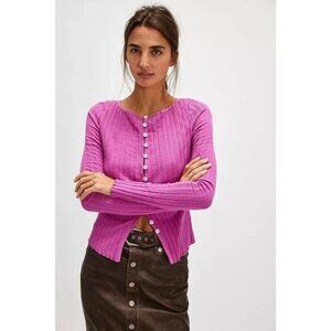 FREE PEOPLE Tilly Long-Sleeve Cardi in Spring Bud Size Small NWT